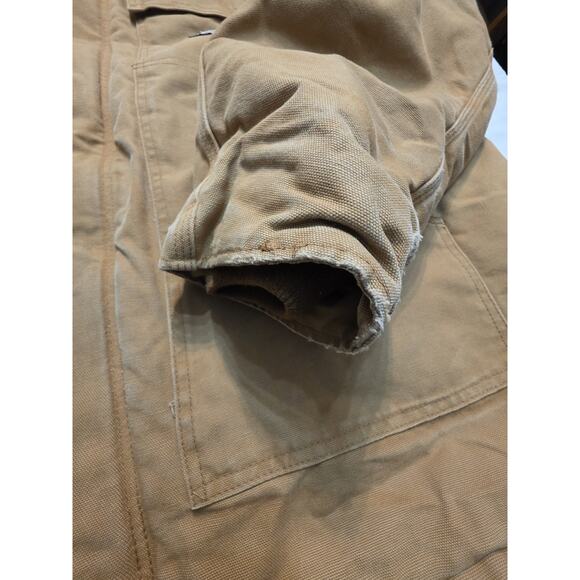 Vintage Mens Carhartt C03 Tan Arctic Quilt Lined Canvas Chore Jacket Sz 2XL 54 - Picture 5 of 8